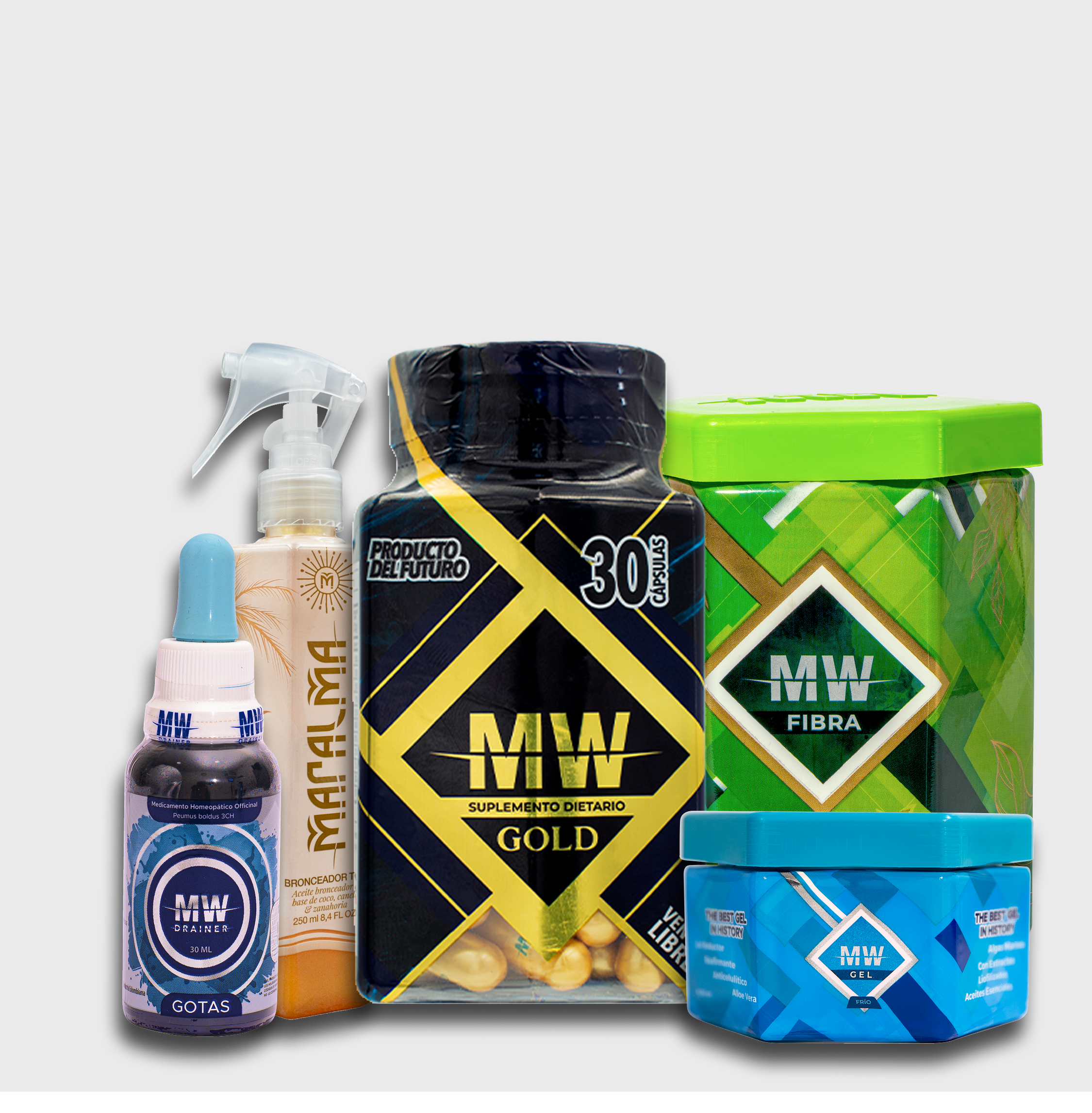 MW GOLD + MW DRAINER + MW FIBER + MW COLD GEL